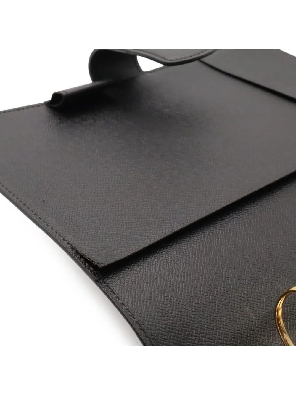 Louis Vuitton Epi Agenda GM Cover Planner Leather Noir Black Gold Ring